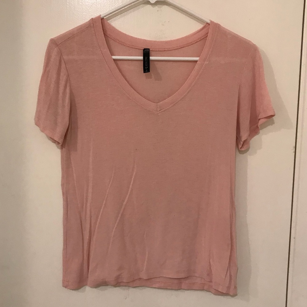 Pink V-Neck T-Shirt